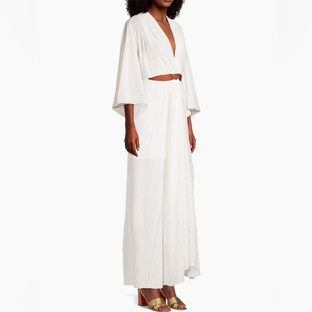 Akila Plissé Cut-Out Maxi Dress